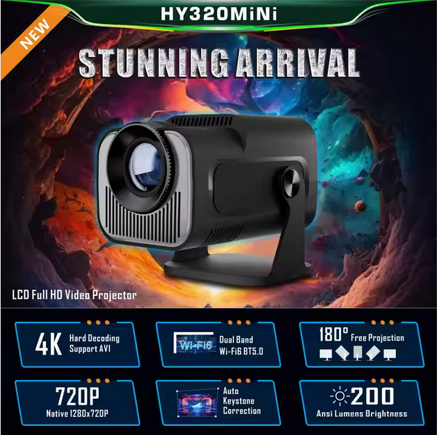 Proyector portátil HY320 Android11 Dual Wifi6