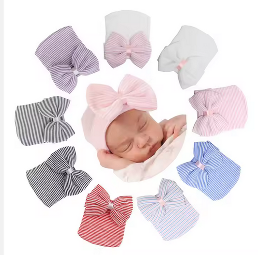 Gorrito con lazo para bebe