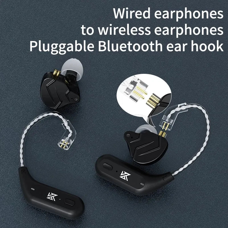 KZ AZ09 - Módulo Bluetooth 5.2 inalámbrico impermeable para oídos, cable Bluetooth de duración extra larga para KZ ZST/ZSTX/ZS10/AS06/AS10/BA10/ZSR/ES4 (pin B)