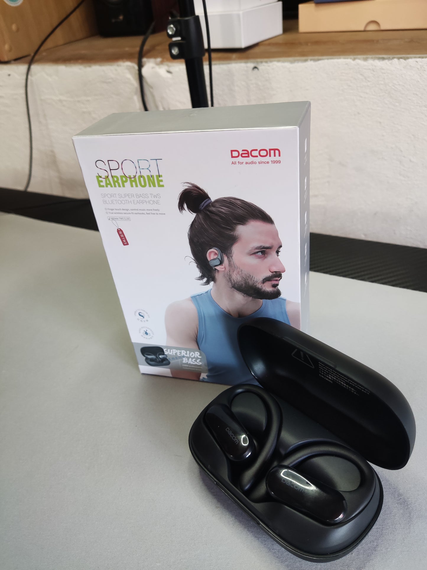 Dacom G05 Sport - Auriculares Bluetooth 5.0 TWS inalámbricos con micrófono, 30H Playtime Stereo Sound Sports Headsets, IPX5 a prueba de sudor inalámbricos para correr, gimnasio, ejercicio, entrenamiento